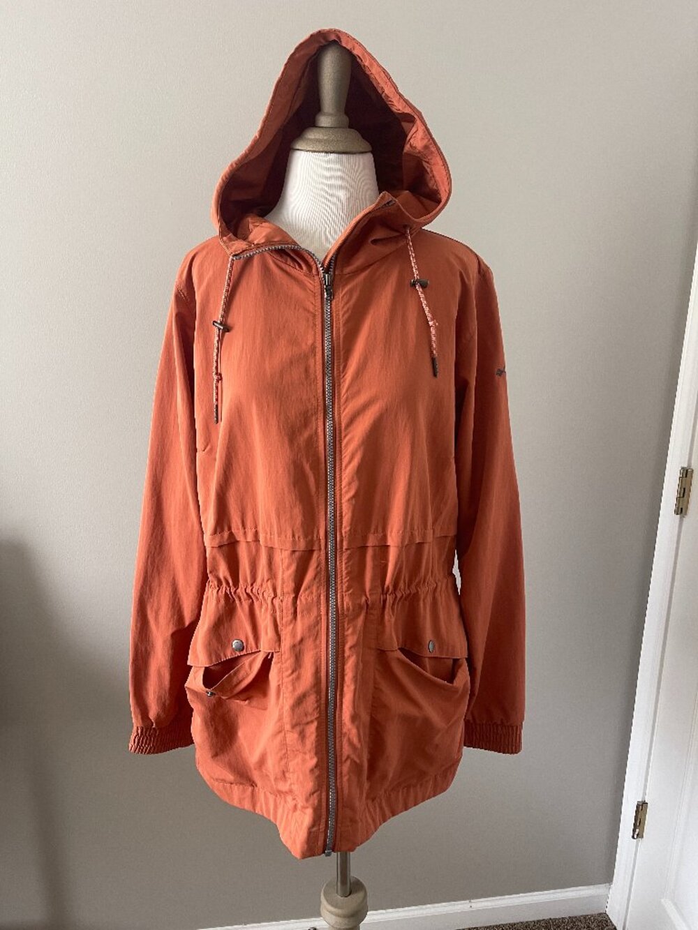 Columbia Lillian Ridge Rain Shell Large rusted orange